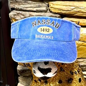 Nassau Bahamas Blue Denim Visor. NWOT. Adjustable